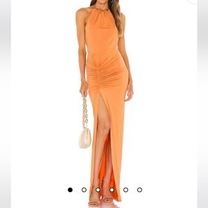 Revolve X Michael Costello - Addison Maxi Dress in Tangerine